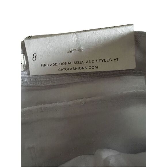Cato Est 1946 Denim fringe White Capri Denim size 8 - Picture 6 of 10